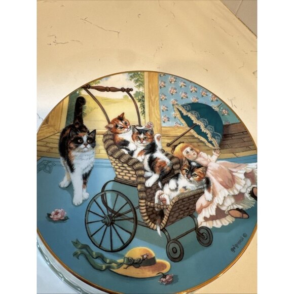 Country Kitties Stroller Derby By Gre Gerardi The Hamilton Collection Plate - Picture 2 of 16